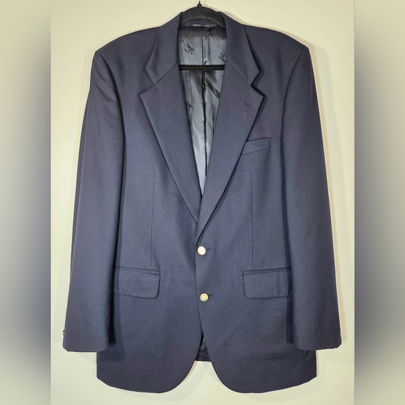 VINTAGE BURBERRYS SUPER 100's WOOL BLAZER JACKET. - Picture 1 of 11
